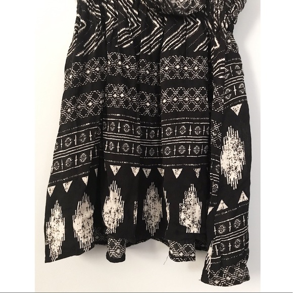 Black/Cream Patterned Dress - Picture 3 of 7